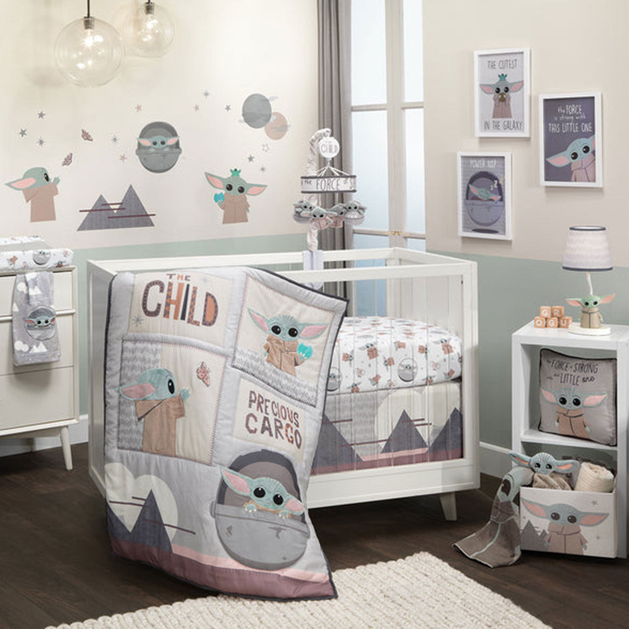 Lambs & Ivy Star Wars The Child Baby Yoda 3-Piece Bedding Set- Bambi Baby
