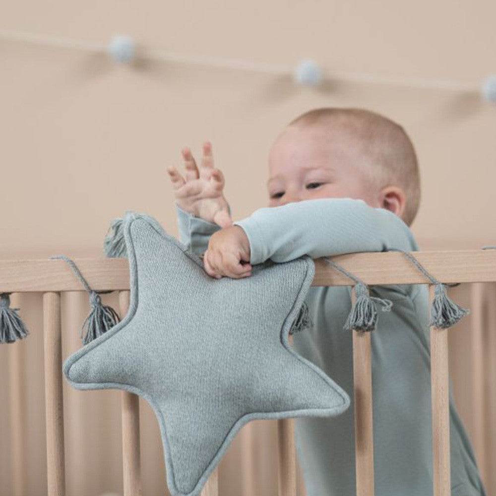 Lorena Canals Knitted cushion Twinkle Star Indus Blue- Bambi Baby