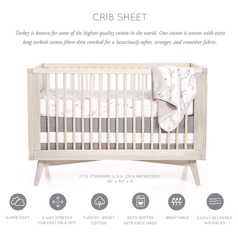 Oilo Llama Jersey Crib Sheet- Bambi Baby