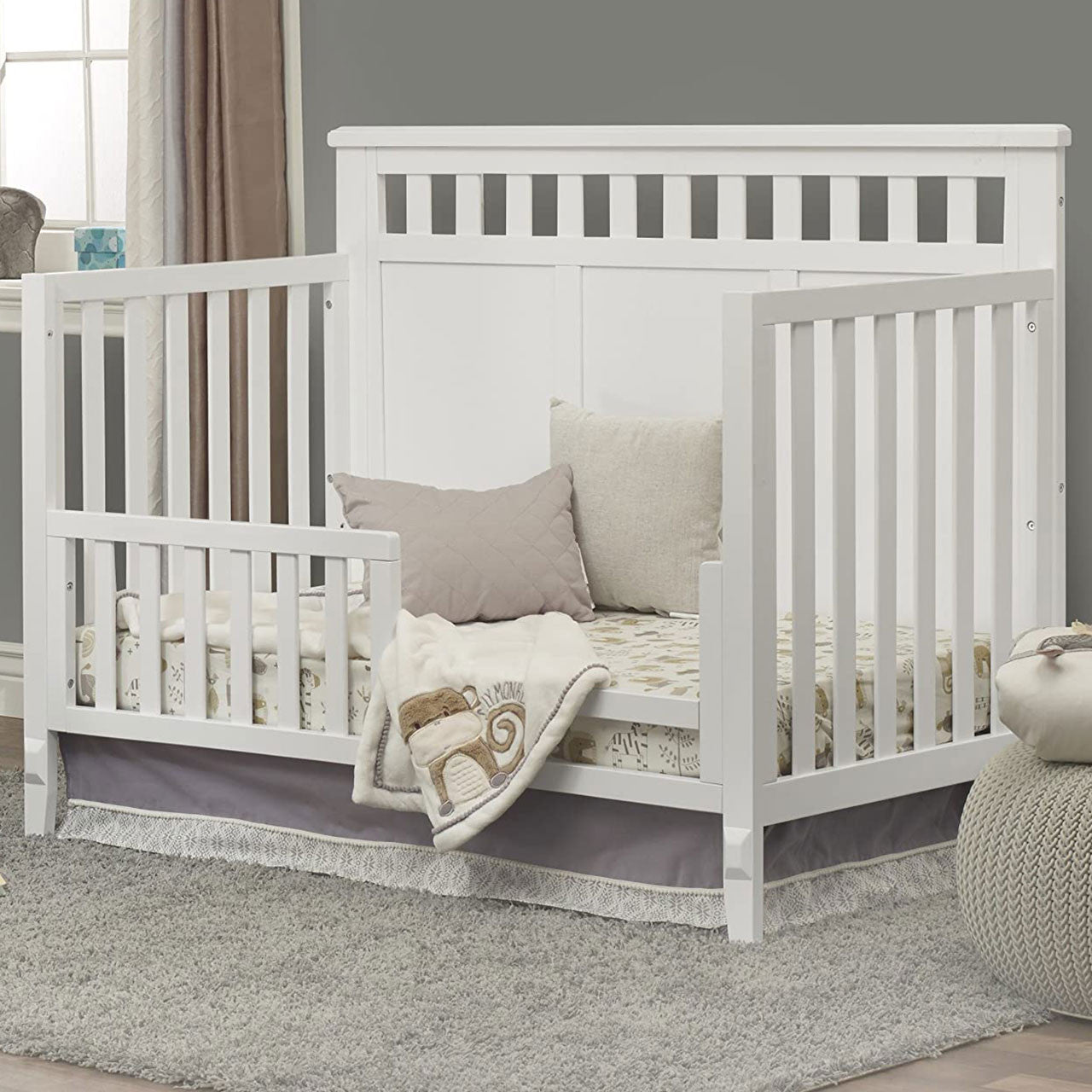 Sorelle Toddler Rail in Weathered White- Bambi Baby