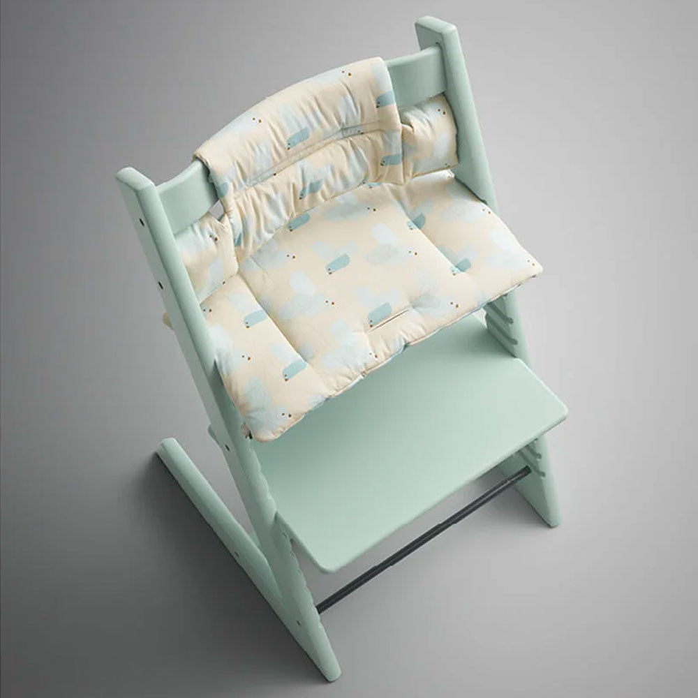 Stokke Tripp Trapp Classic Cushion in Birds Blue OCS- Bambi Baby