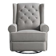 Westwood Amelia Power Swivel, Glider, Recliner with USB Ports in Charcoal - Bambi Baby