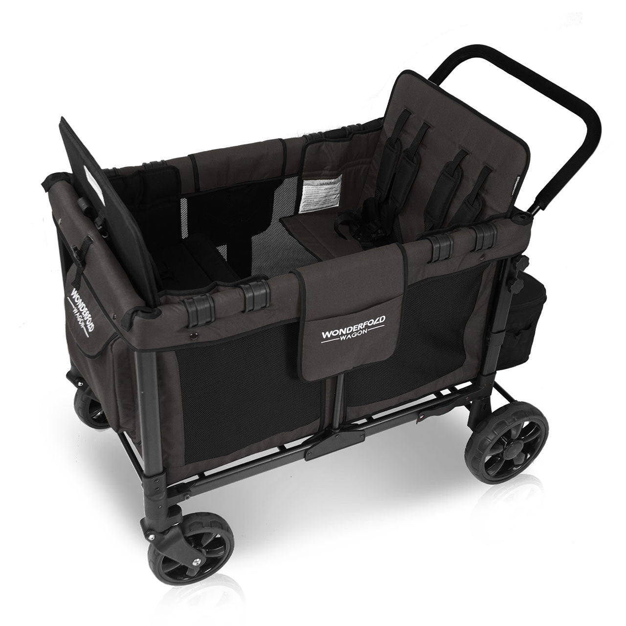Wonderfold W4 OG Quad Stroller Wagon in Volcanic Black- Bambi Baby