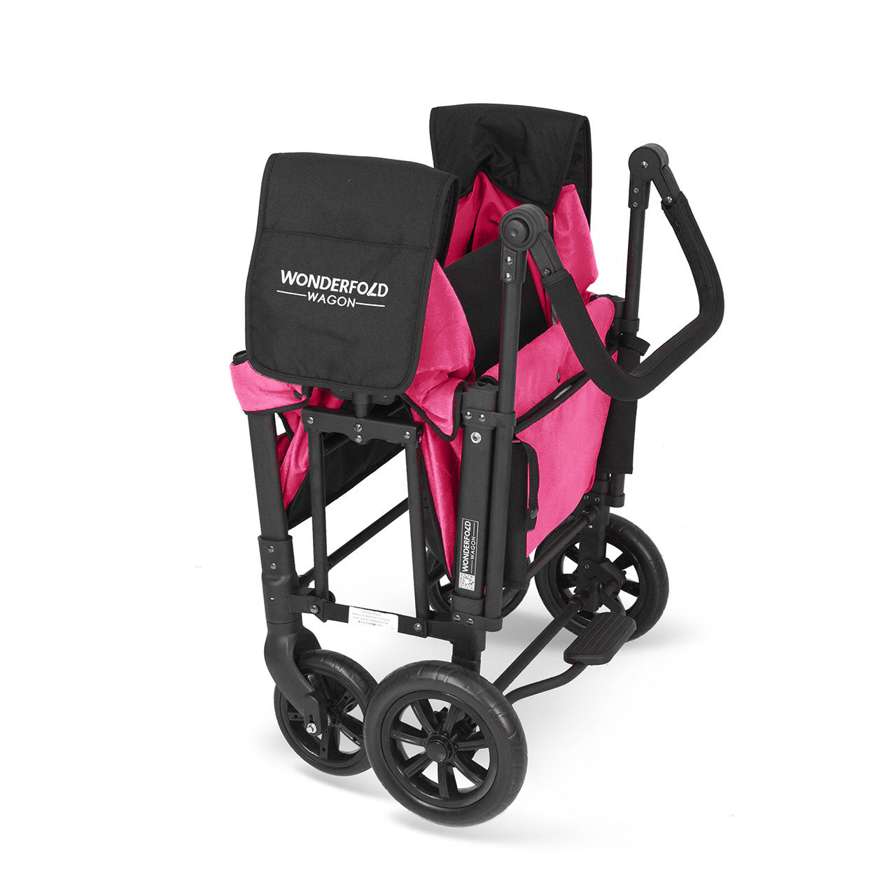 Wonderfold W1 OG Double Stroller Wagon in Fuchsia Pink- Bambi Baby
