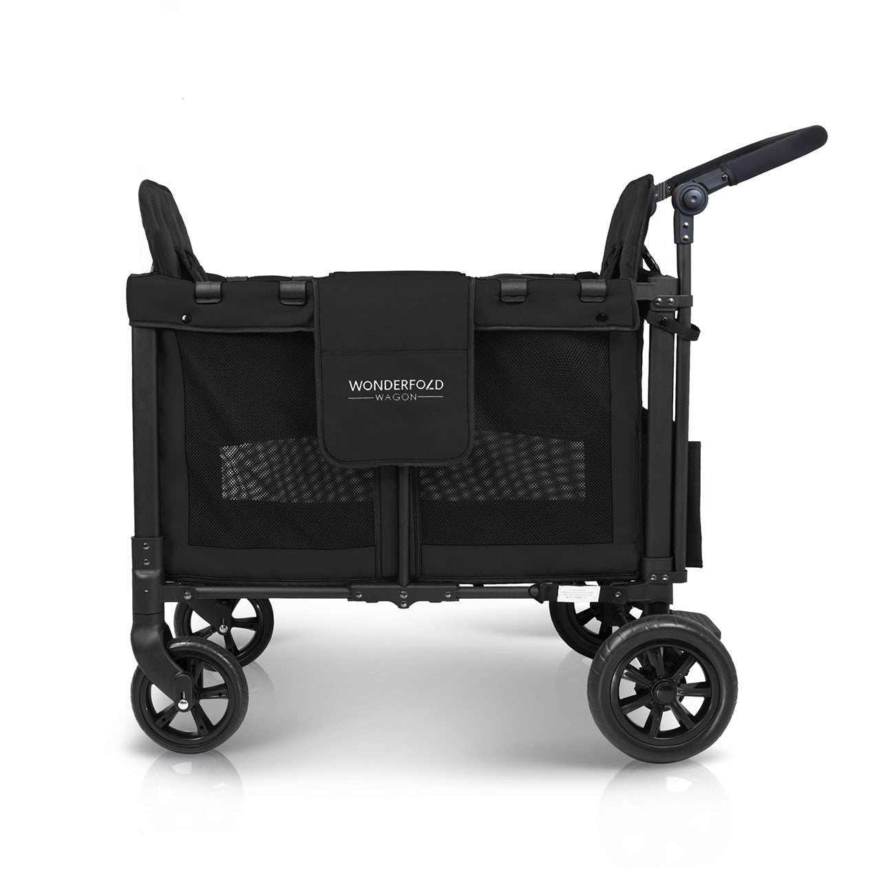 Wonderfold W2 Elite Double Stroller Wagon in Volcanic Black- Bambi Baby