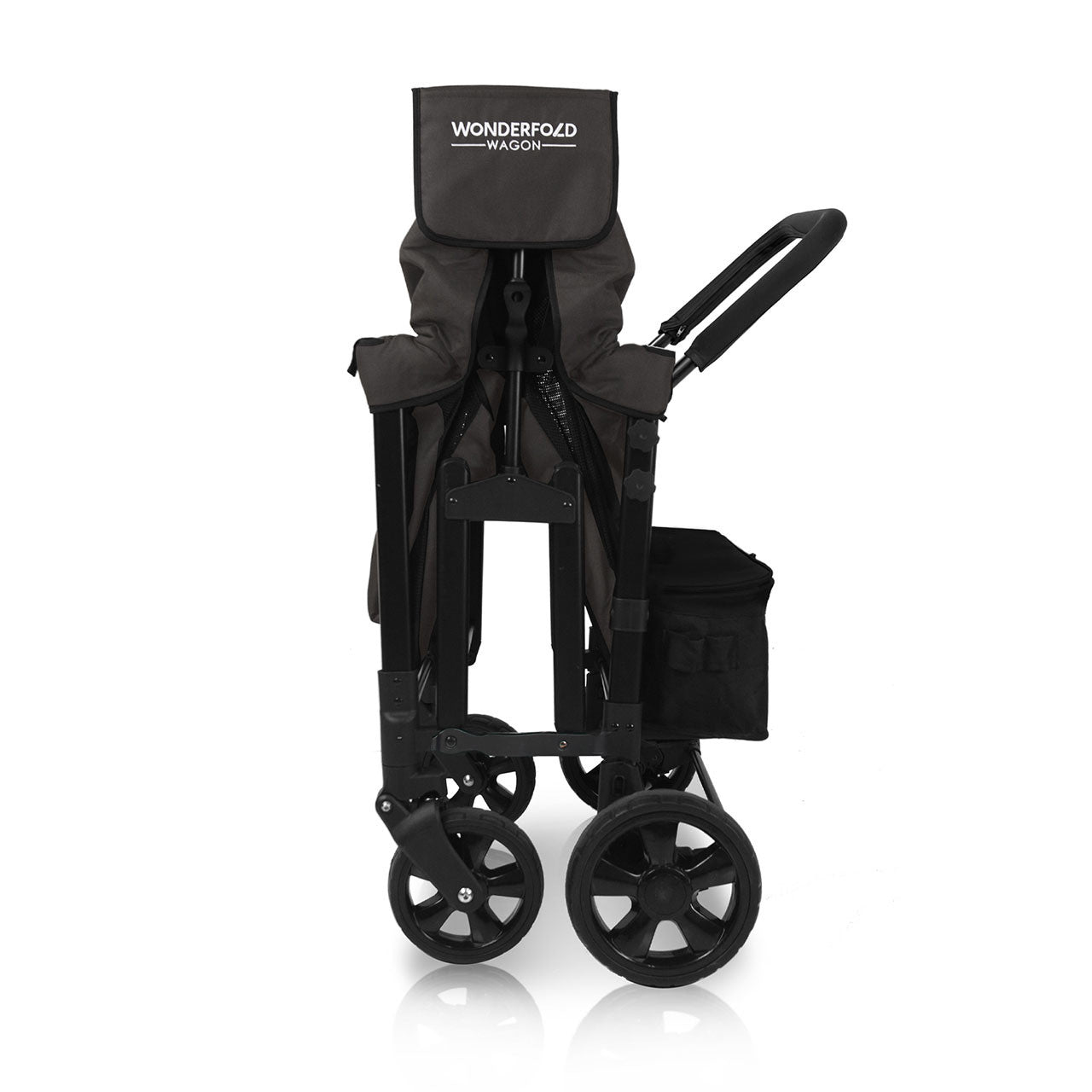 Wonderfold W4 Elite Quad Stroller Wagon in Volcanic Black- Bambi Baby