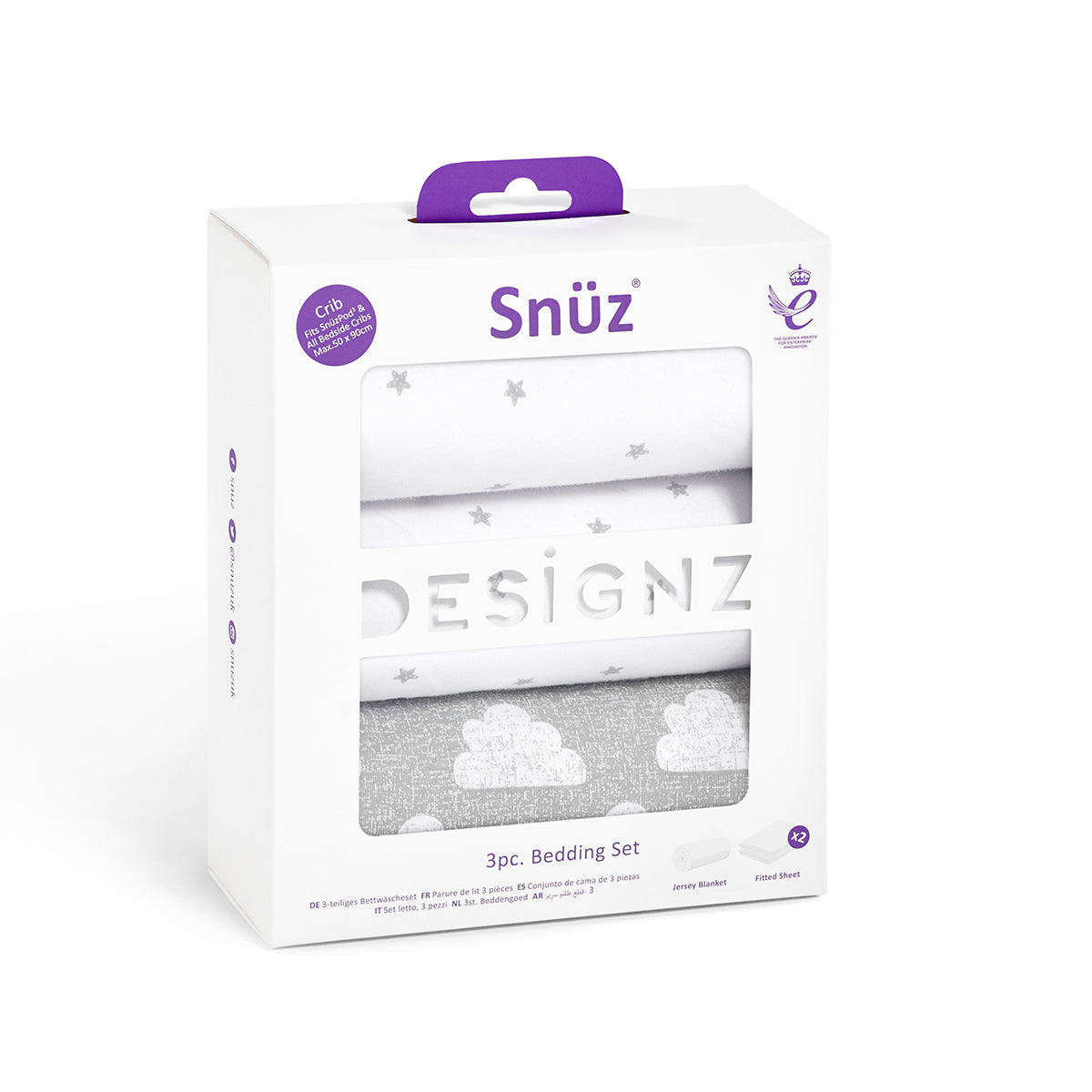 Snuz 3pc. Bassinet Bedding Set - Cloud- Bambi Baby