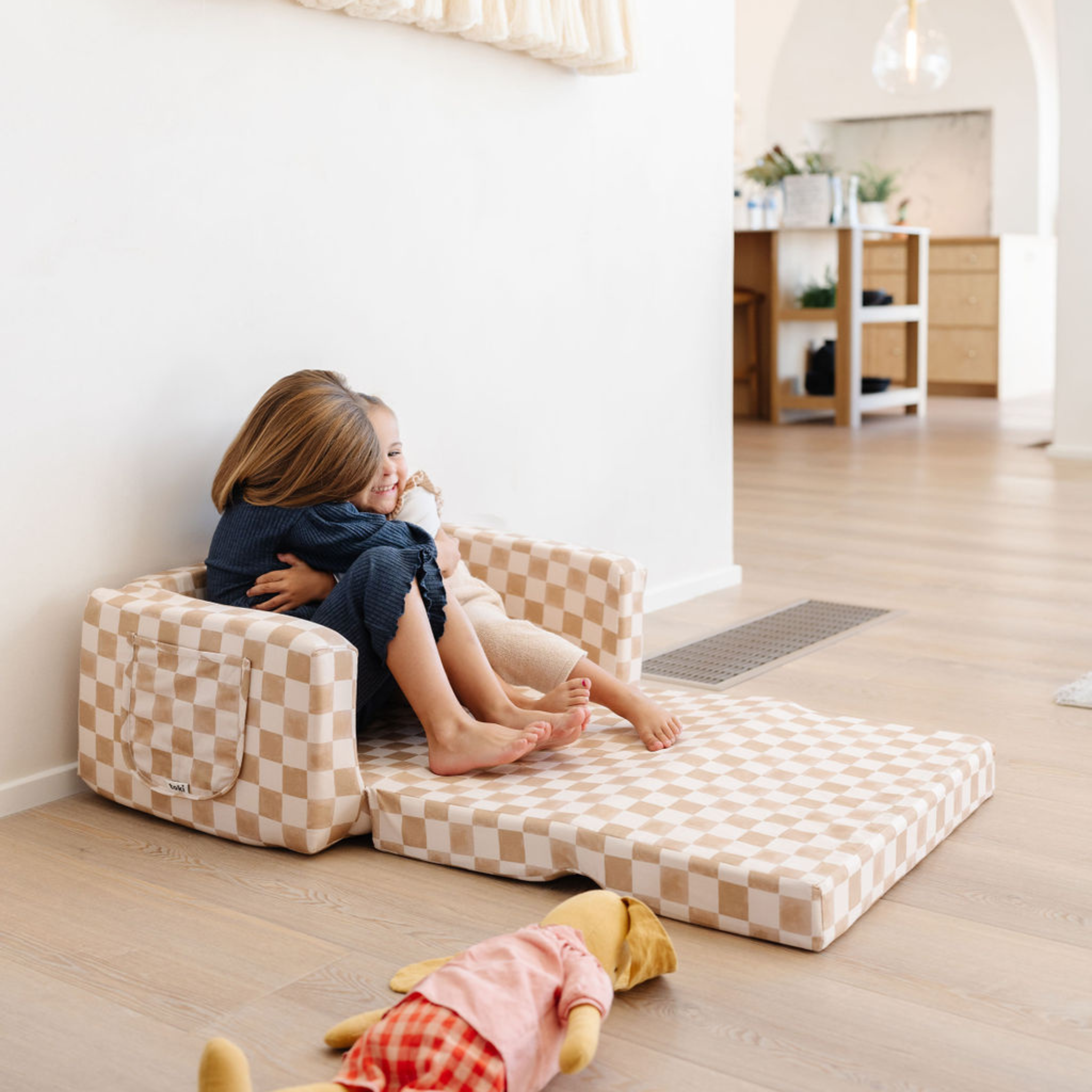 Toki Kids Checker Toffee Play Couch- Bambi Baby