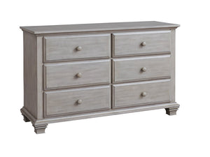 Stone Wash Oxford Baby Kenilworth 6 Drawer Dresser - Angled View | Bambi Baby