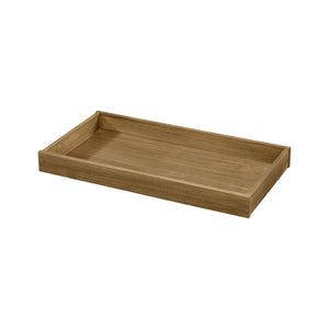Natural Oak Wood Changing Tray - Angled Top View | Bambi Baby