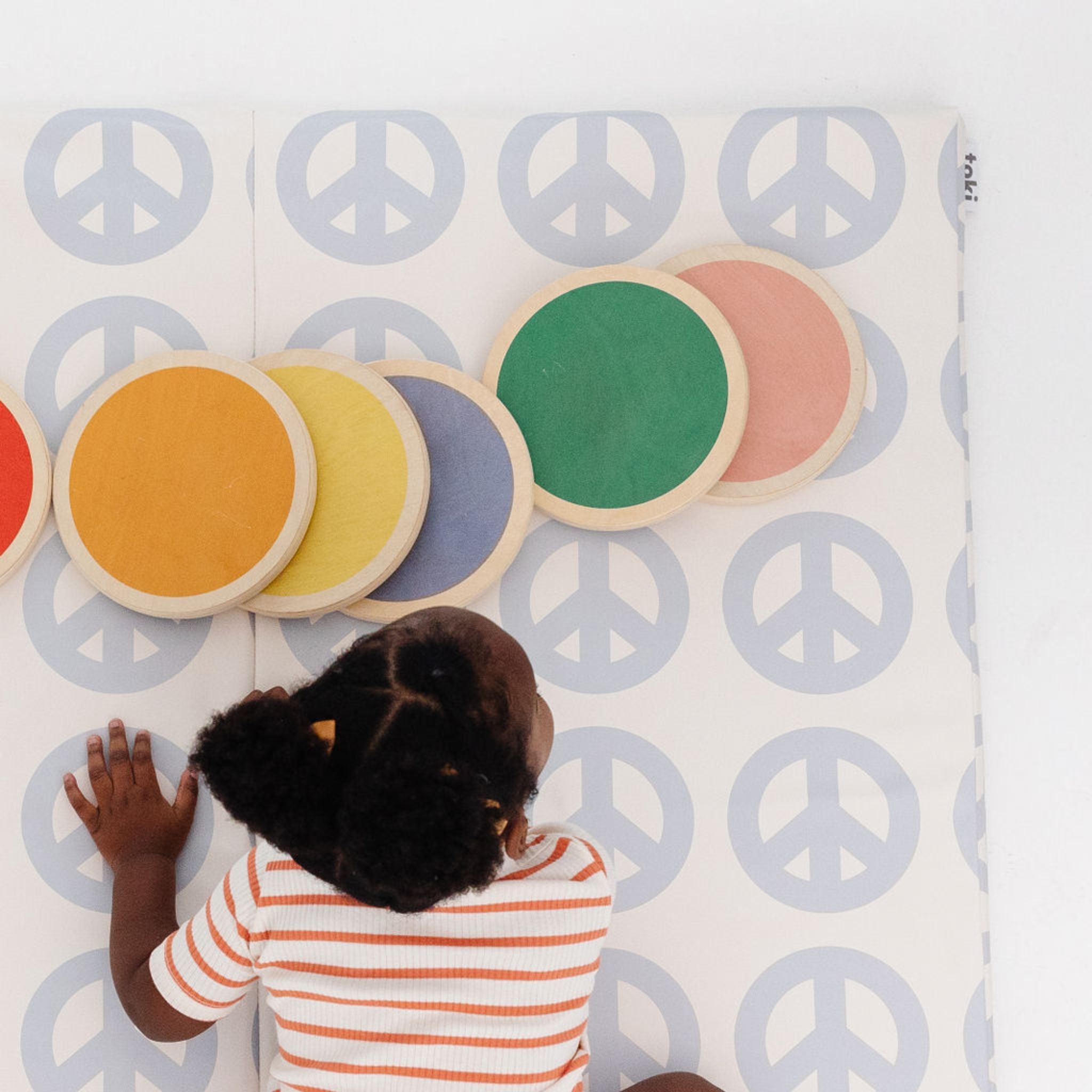 Toki Kids Peace Sign Vegan Leather Mat- Bambi Baby