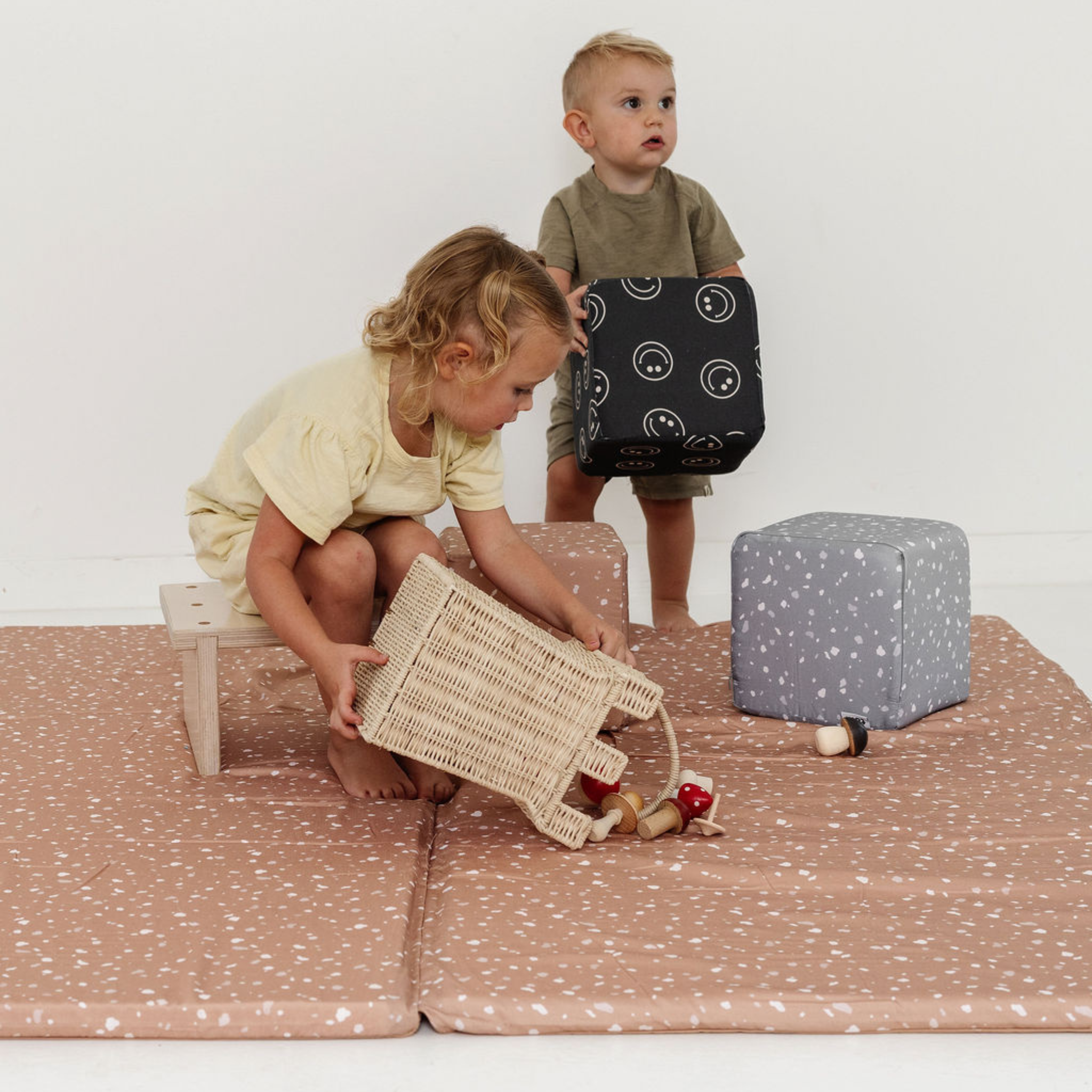 Toki Kids Terrazzo Clay Organic Cotton Mat- Bambi Baby