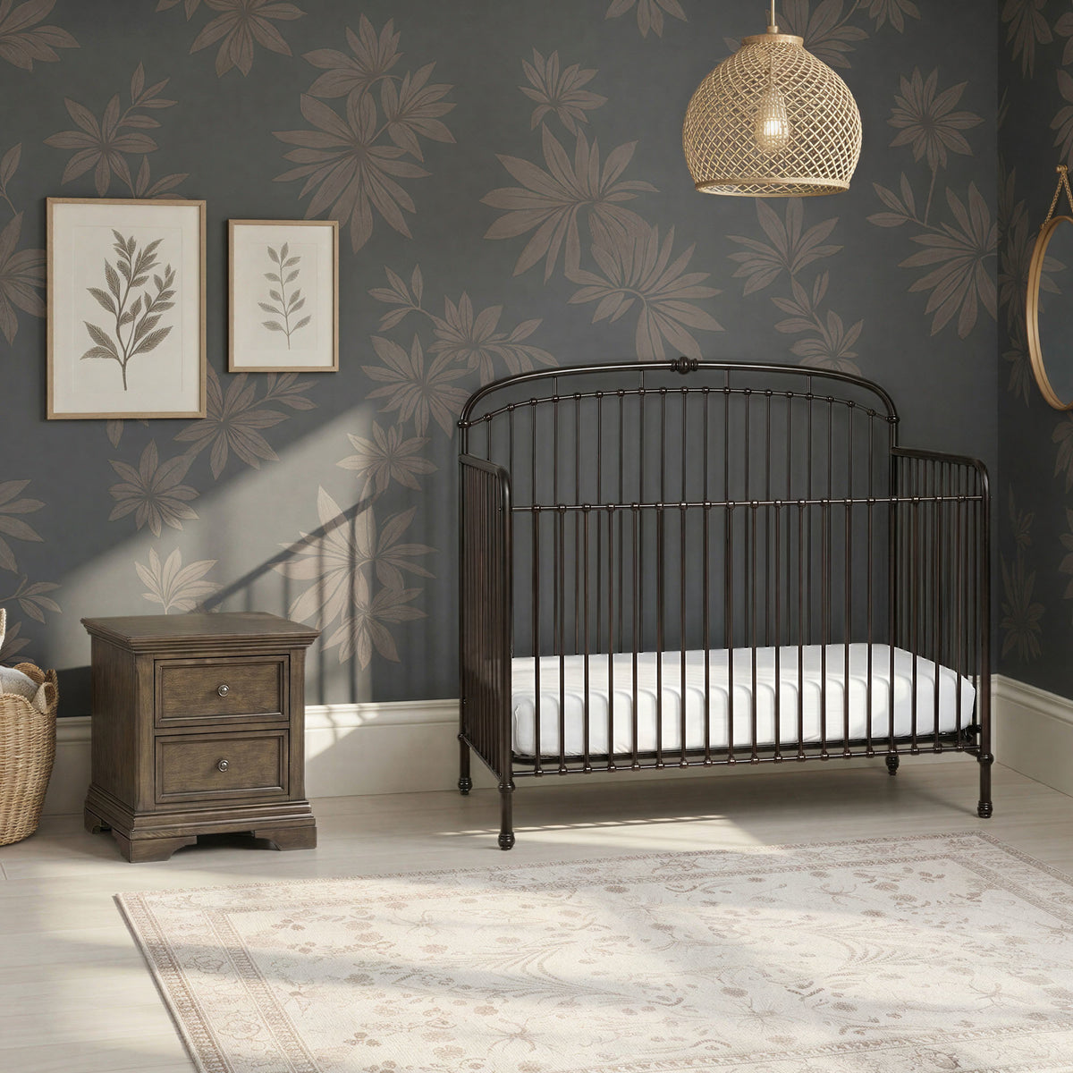 Westwood Design Olivia Metal Convertible Crib- Bambi Baby