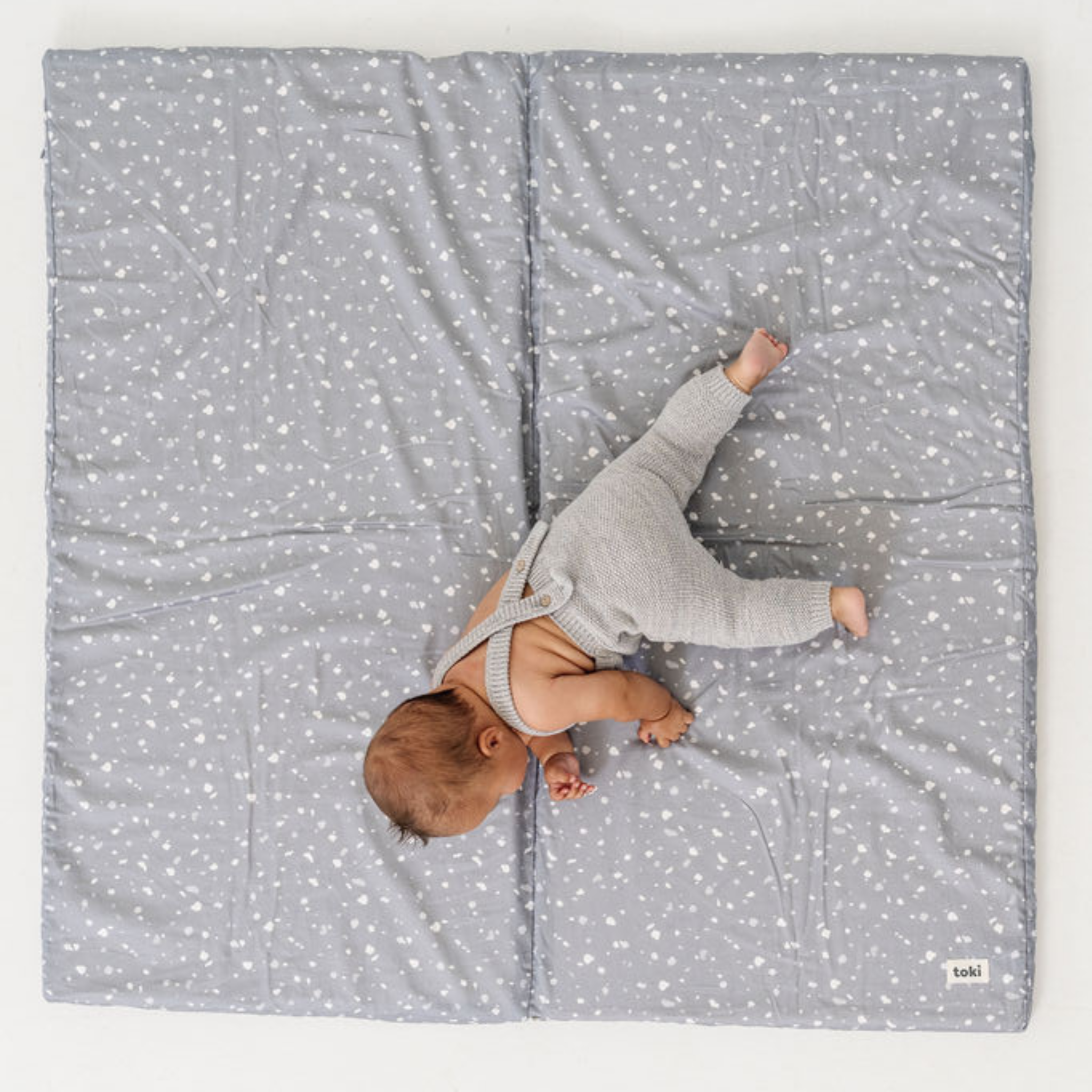 Toki Kids Terrazzo Slate Organic Cotton Mat- Bambi Baby