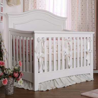 Silva Serena Convertible Crib in White- Bambi Baby
