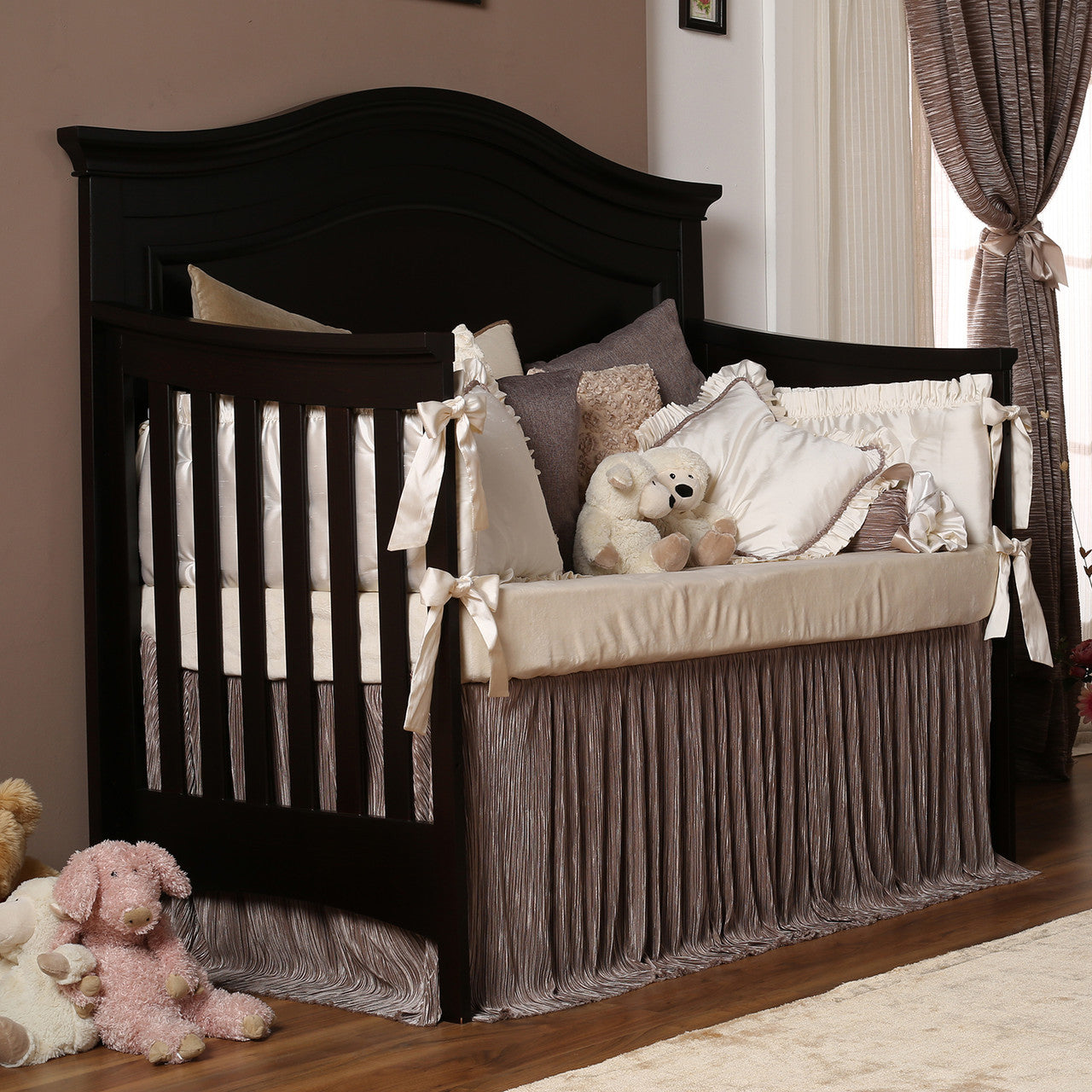 Silva Serena Convertible Crib in Cherry- Bambi Baby