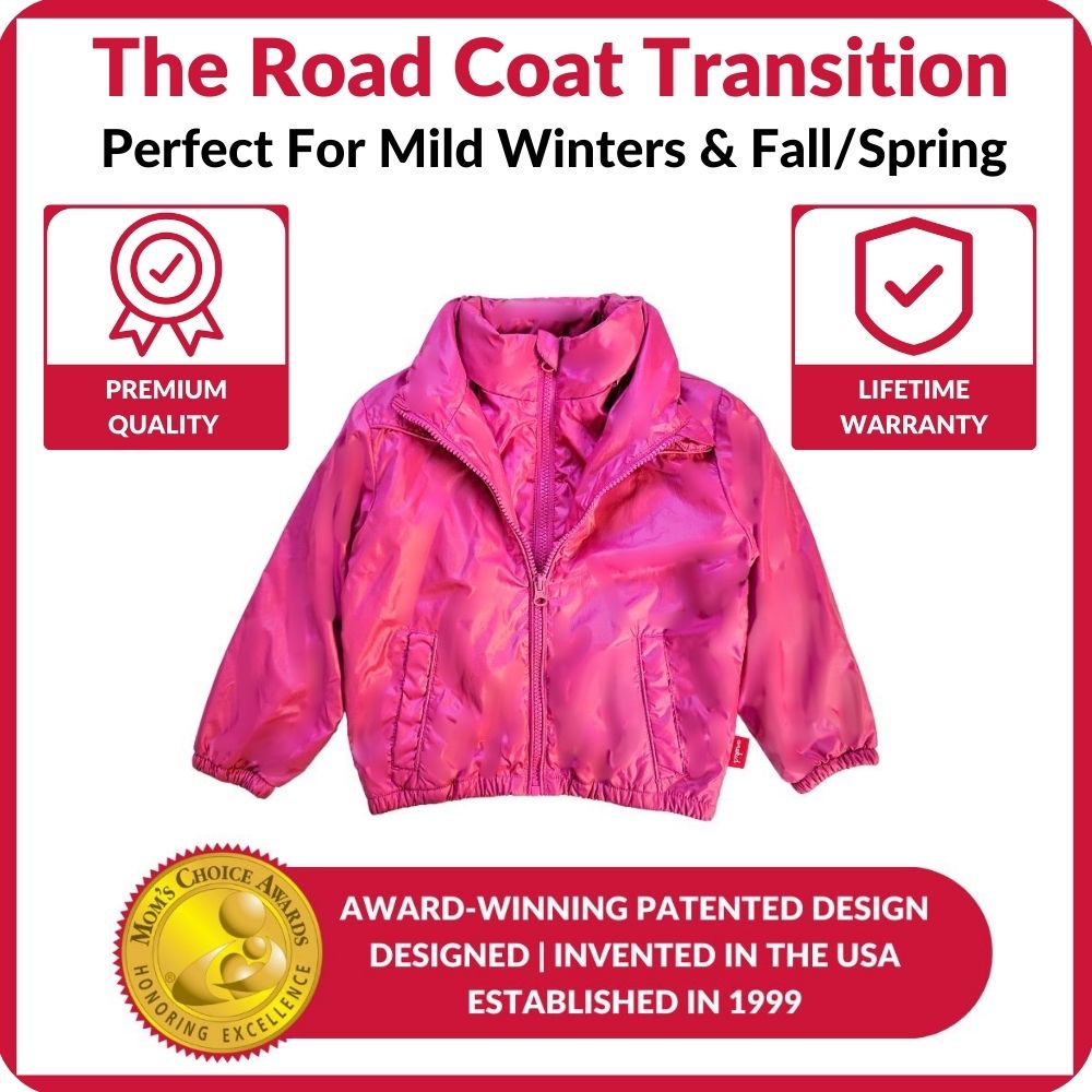 Onekid Car Seat Coat | The Road Coat Transition - Fuchsia- Bambi Baby