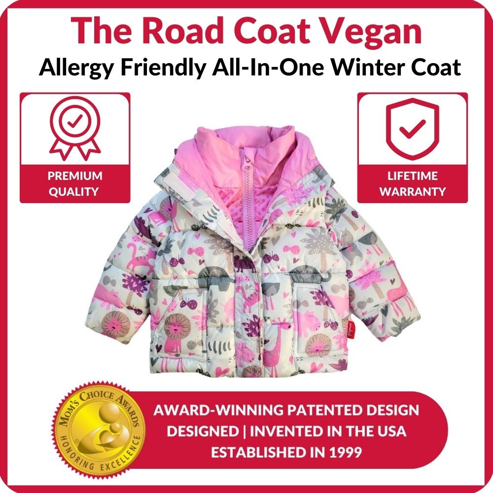 Onekid Car Seat Coat | The Road Coat Vegan - Safari Print- Bambi Baby