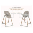 Delta Children Duet 2-In-1 High Chair And Infant Seat - Taupe (2421) - Bambi Baby