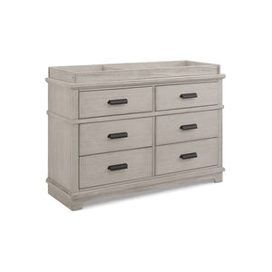 Rustic Mist Asher 6 Drawer Dresser with Changing Top - Front View | Bambi Baby