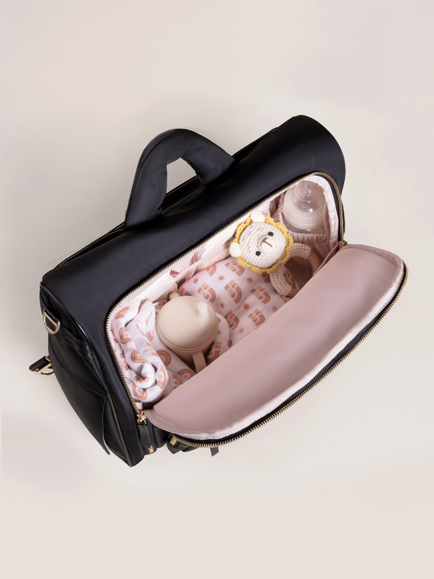JuJuBe Satchel Diaper Bag - Black- Bambi Baby