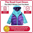 Onekid Car Seat Coat | The Road Coat Down - Aqua/Purple - Bambi Baby