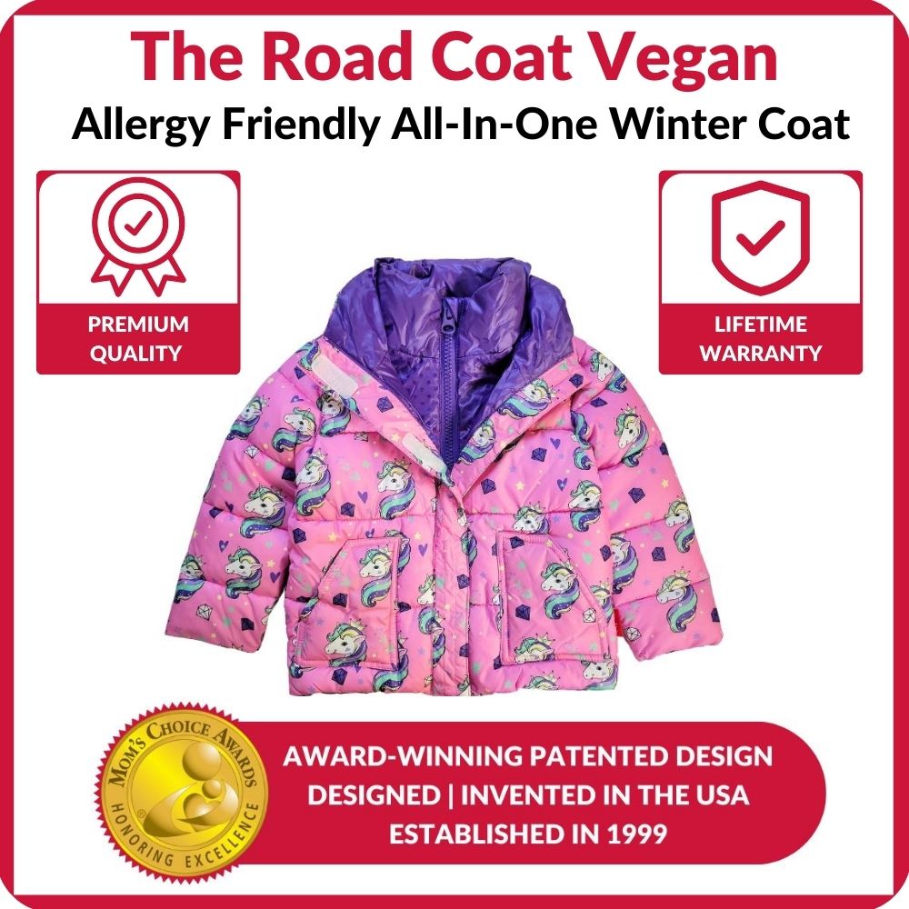 Onekid Car Seat Coat | The Road Coat Vegan - Unicorn Print- Bambi Baby
