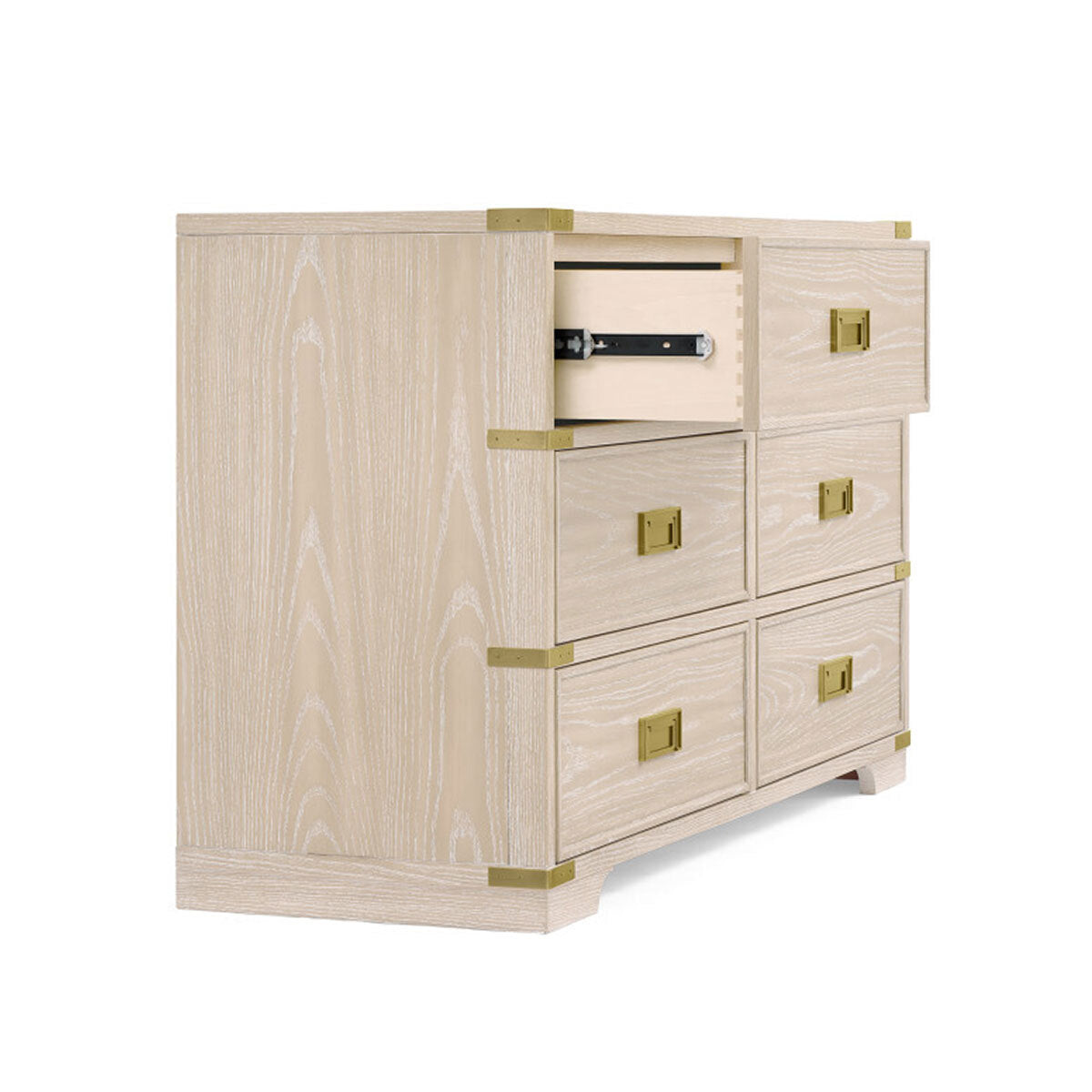 Bellini Paris 6 Drawer Dresser - Whitewashed Ash Bambi Baby Bellini Paris 6 Drawer Dresser - Whitewashed Ash Bambi Baby