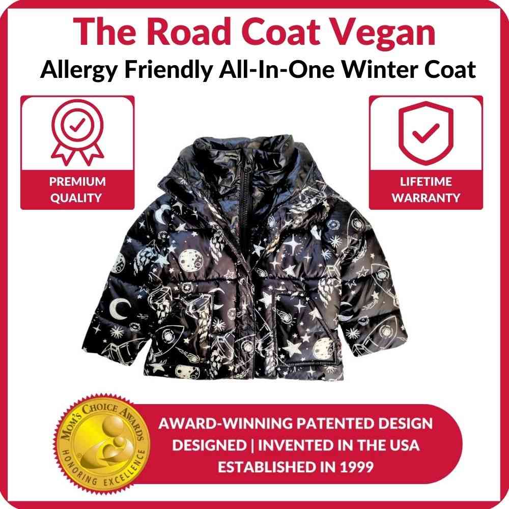 Onekid Car Seat Coat | The Road Coat Vegan - Rocketship Print- Bambi Baby