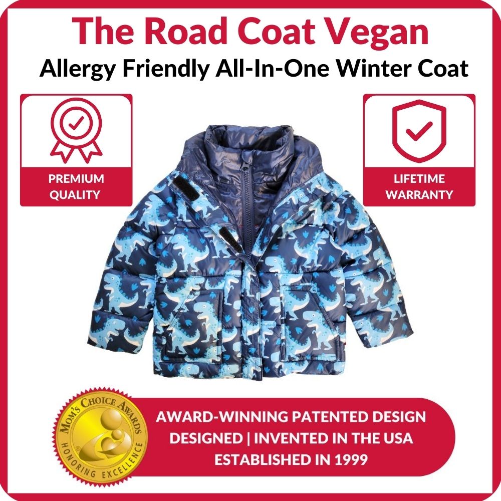 Onekid Car Seat Coat | The Road Coat Vegan - Navy Raptor Print- Bambi Baby