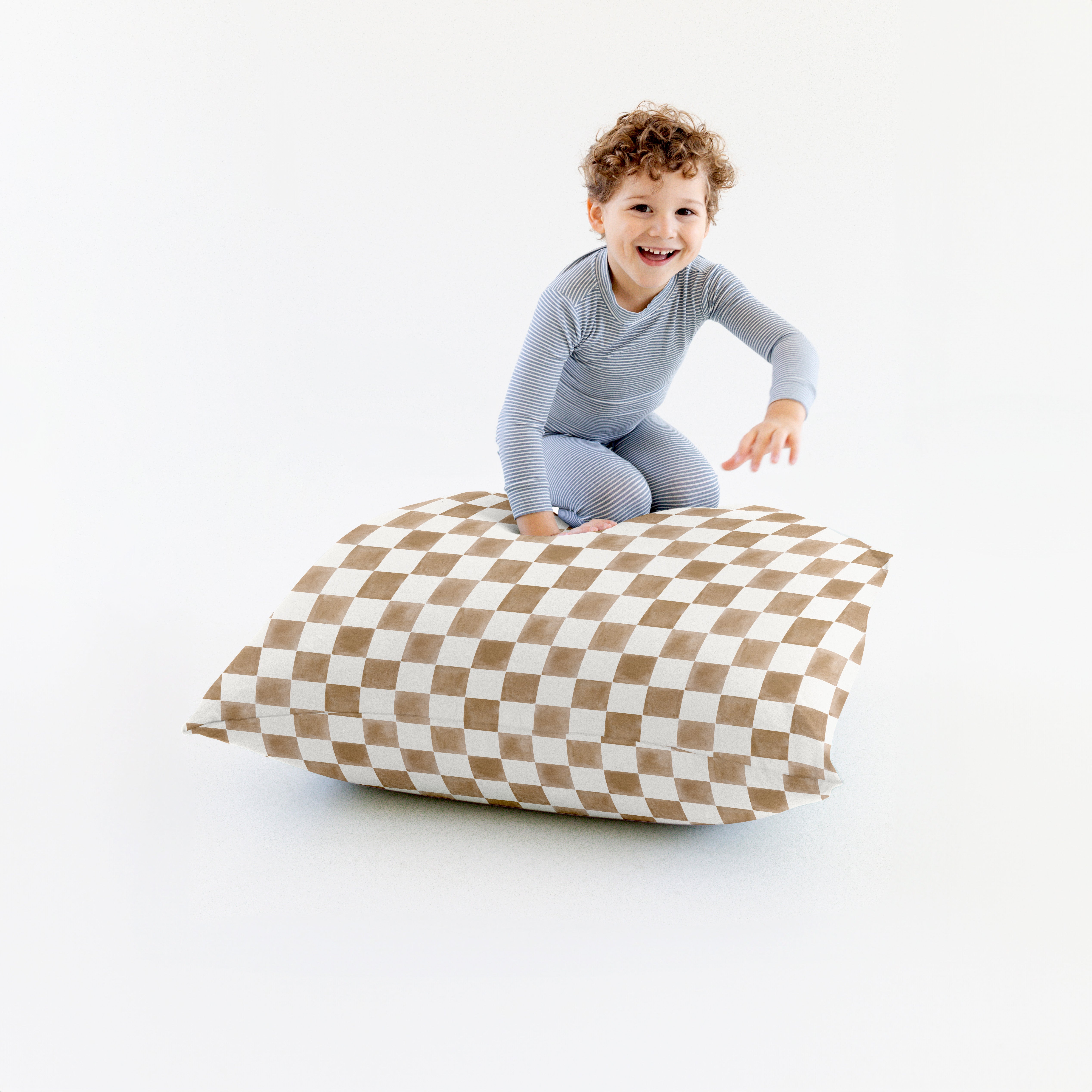 Toki Kids Checker Toffee Bean Bag- Bambi Baby