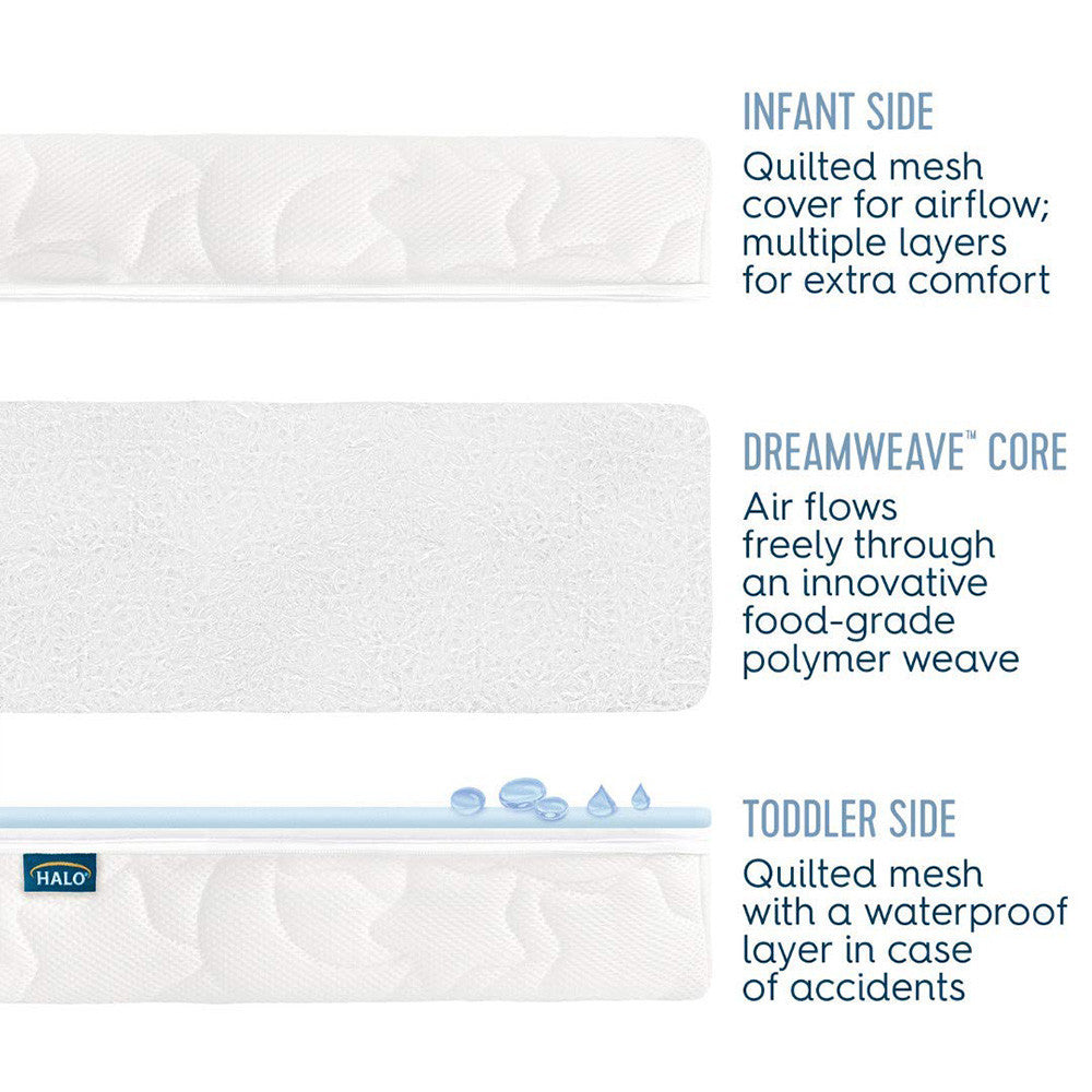 HALO DreamWeave Breathable Crib Mattress- Bambi Baby