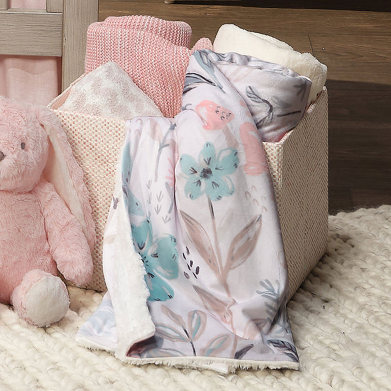 Lambs & Ivy Baby Blooms Blanket- Bambi Baby