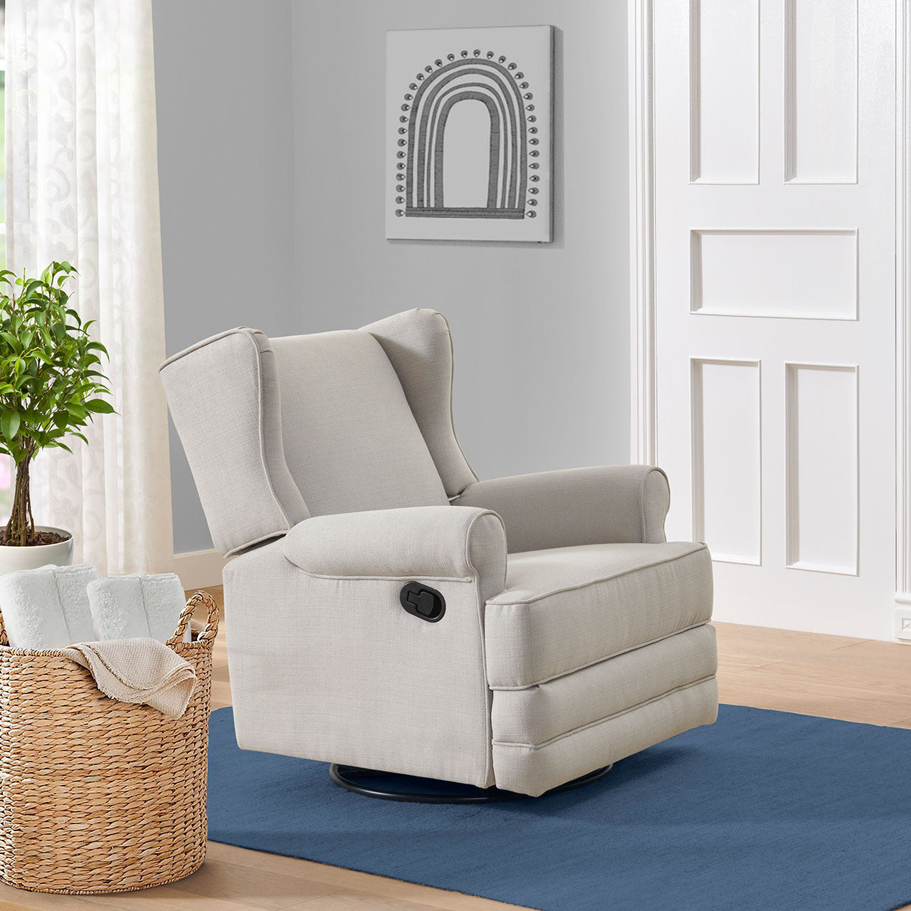 Oxford Teegan Swivel Glider Sand- Bambi Baby