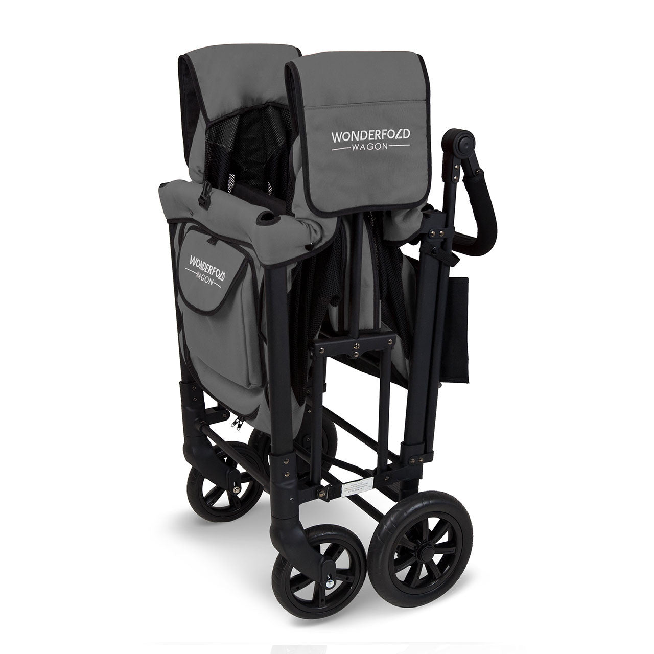 Wonderfold W4 Elite Quad Stroller Wagon in Charcoal Gray- Bambi Baby