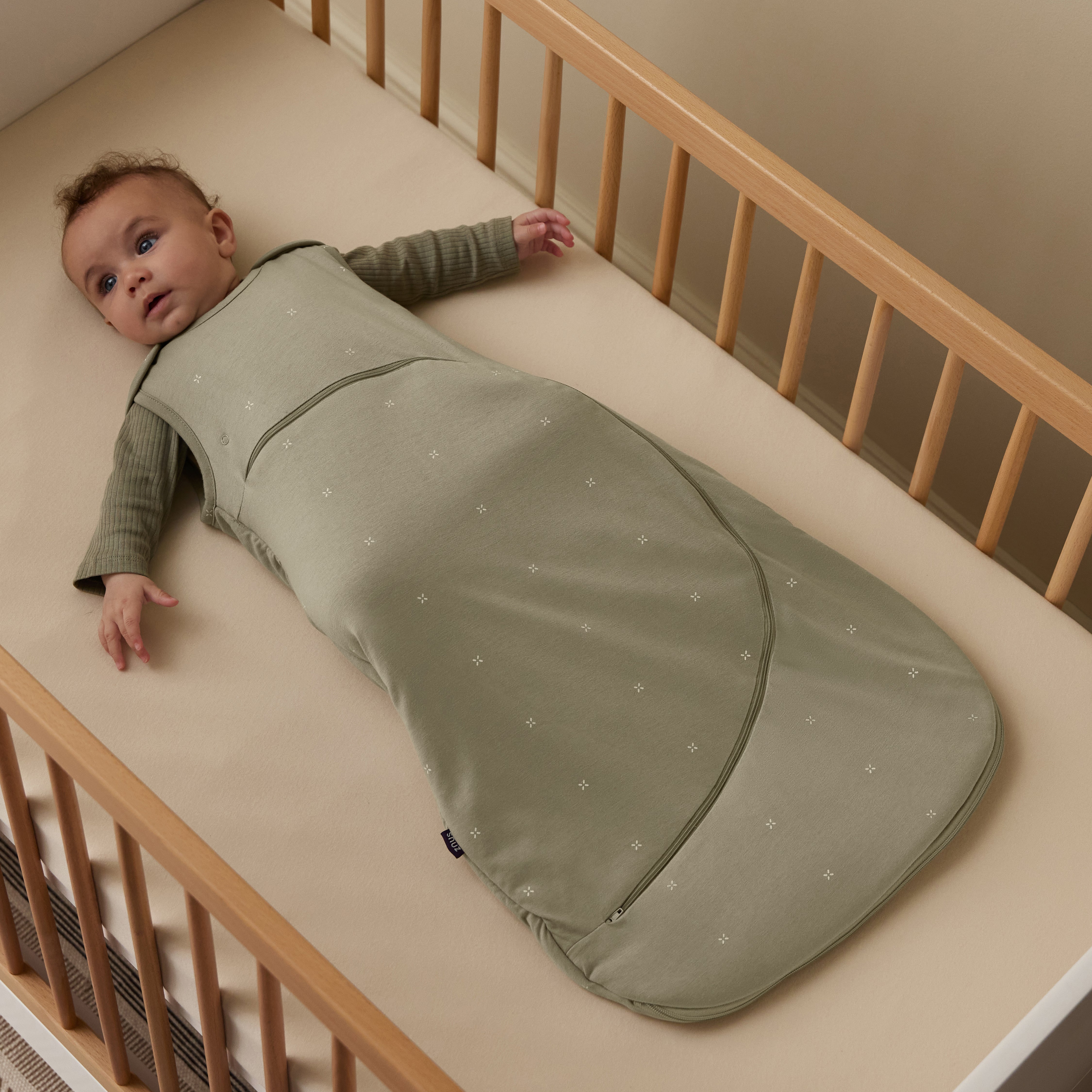 Snuz SnuzPouch Sleeping Bag - Sage Cross- Bambi Baby