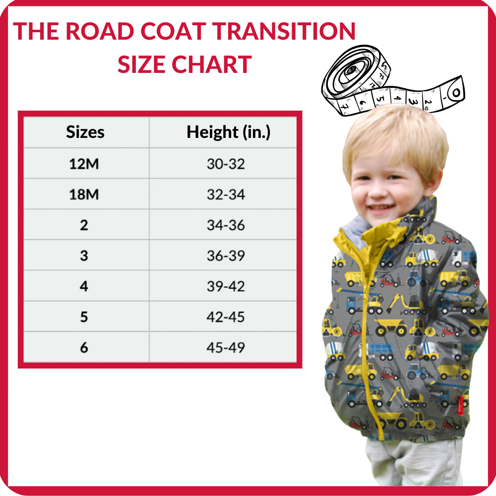 Onekid Car Seat Coat | The Road Coat Transition - Construction Print- Bambi Baby