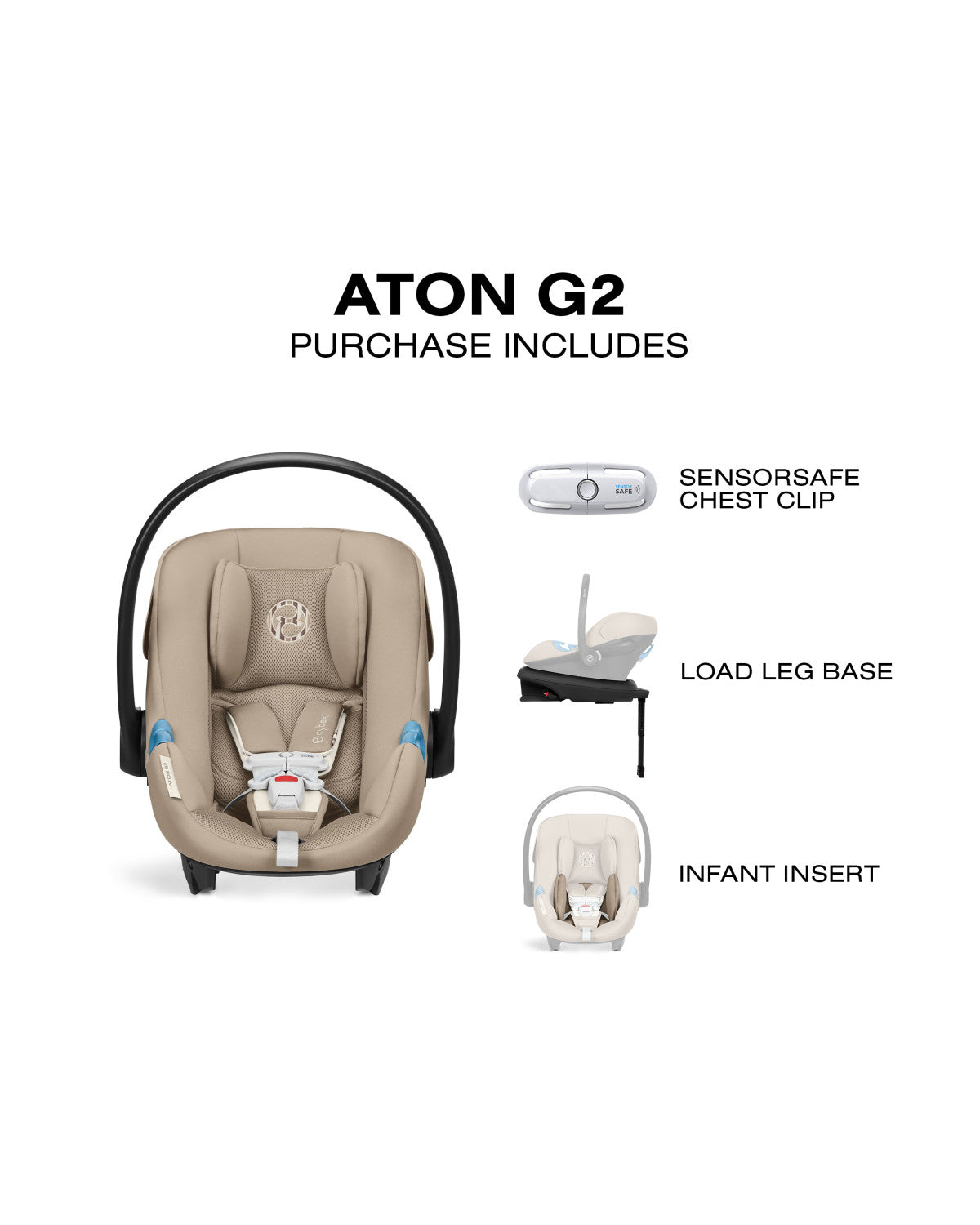 cybex aton car seat newborn insert when to remove CYBEX Aton G2 Infant Car Seat with Load Leg Base – Bambi Baby