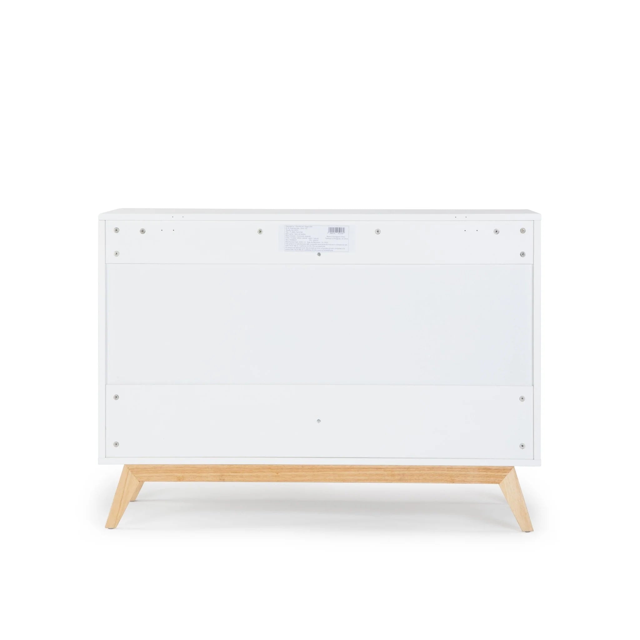 Dadada Merry 6-Drawer Dresser in White/Natural- Bambi Baby