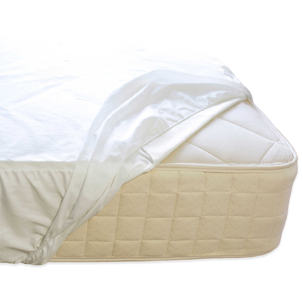 Naturepedic Organic Waterproof Fitted Protector Pad in Twin Size- Bambi Baby