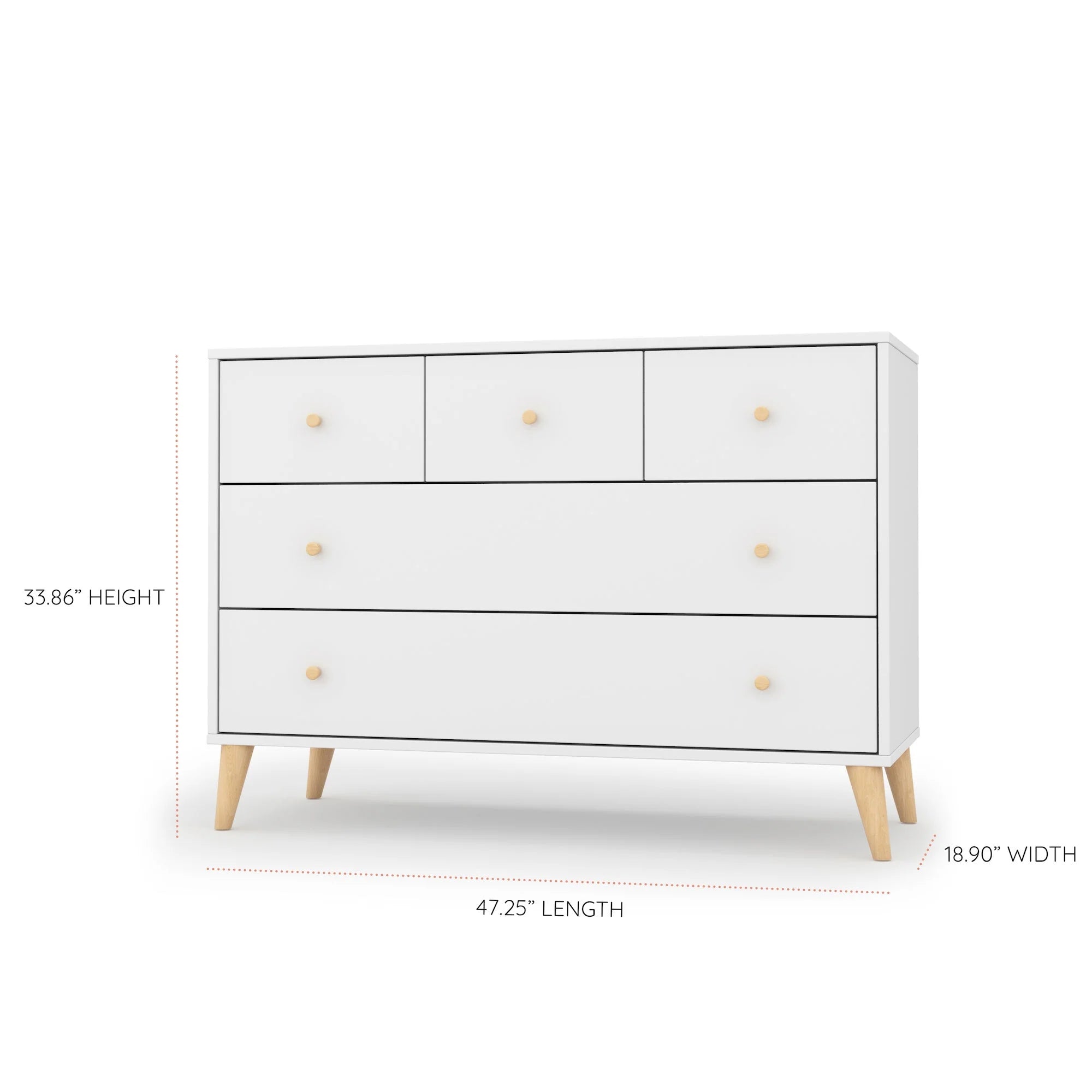 Dadada Austin 5-Drawer Dresser- Bambi Baby