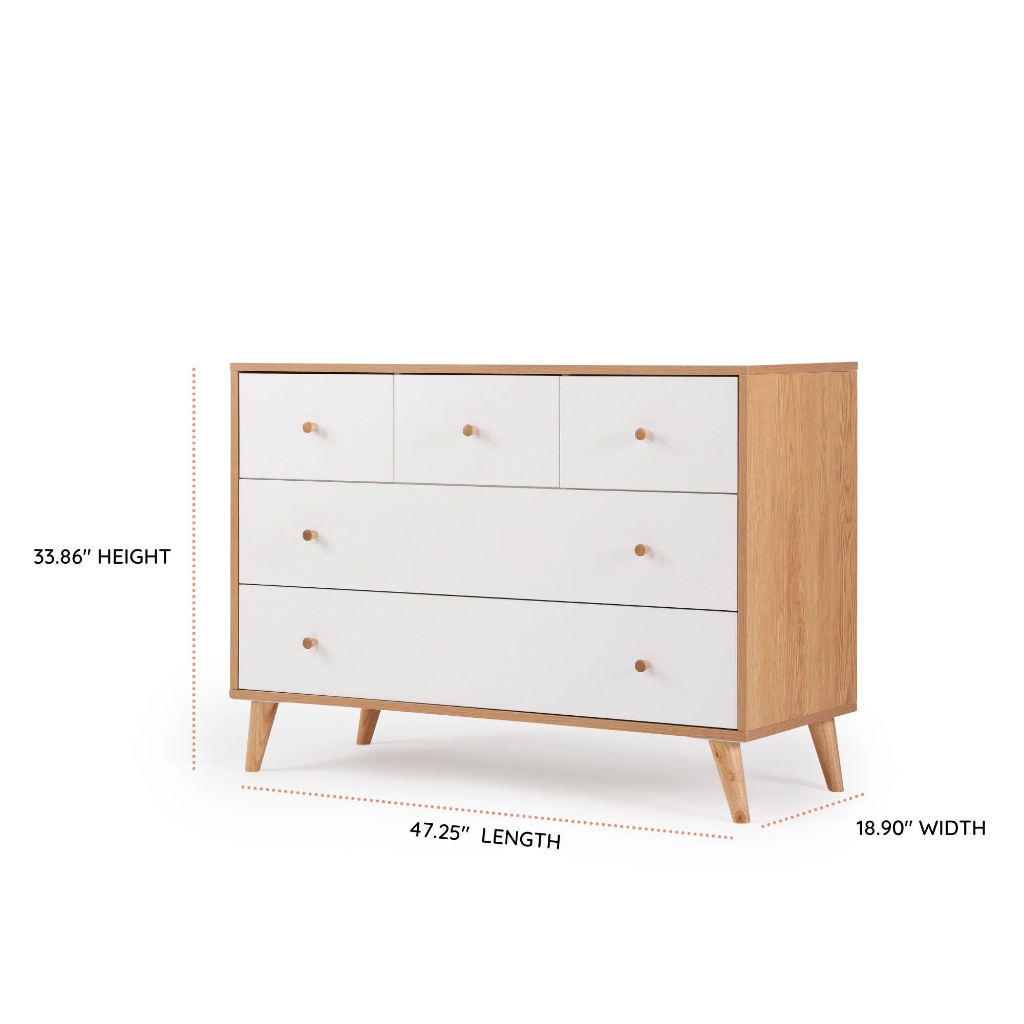 Dadada Austin 5-Drawer Dresser- Bambi Baby