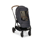 Indigo Nuna Stroller Wind Cover on Nuna Stroller - Side Profile with Wrap-Around Shield | Bambi Baby