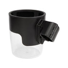 Black Nuna TRIV Series Cup Holder - Angled Product View with Clamp Mount | Bambi Baby