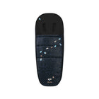 Midnight Blue Baroque Jacquard CYBEX Footmuff Jewels of Nature - Open Flat View | Bambi Baby