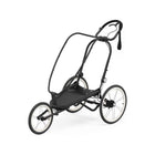 Black CYBEX Zeno Jogging Stroller Frame - Front Three Quarter View | Bambi Baby