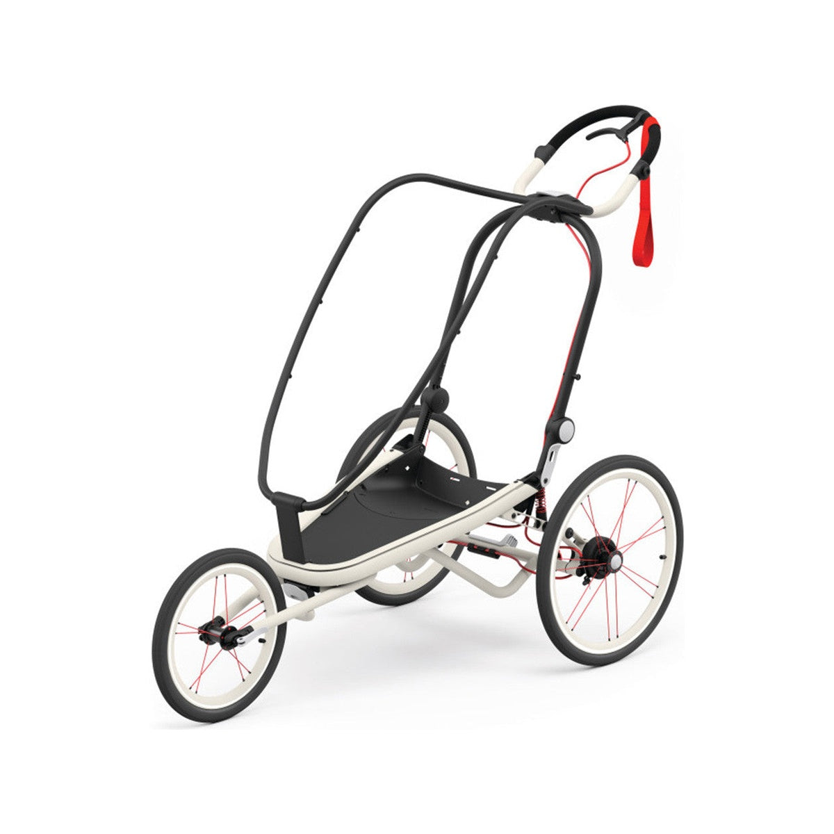 のんのん　cybex CYBEX Zeno Jogging Stroller Frame - Cream with Orange details
