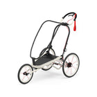 Cream CYBEX Zeno Jogging Stroller Frame with Red Spoke Wheels - Three-Quarter View | Bambi Baby