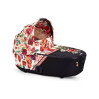 CYBEX MIOS 3 Lux Carry Cot Spring Blossom Light Beige Roses - Canopy Front View | Bambi Baby