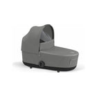 Soho Grey CYBEX Mios 3 Lux Carry Cot - Canopy Open Front Angle | Bambi Baby